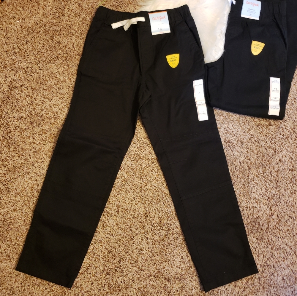 CAT & JACK | 2 PAIRS BLACK DRAWSTRING PANTS- NWT